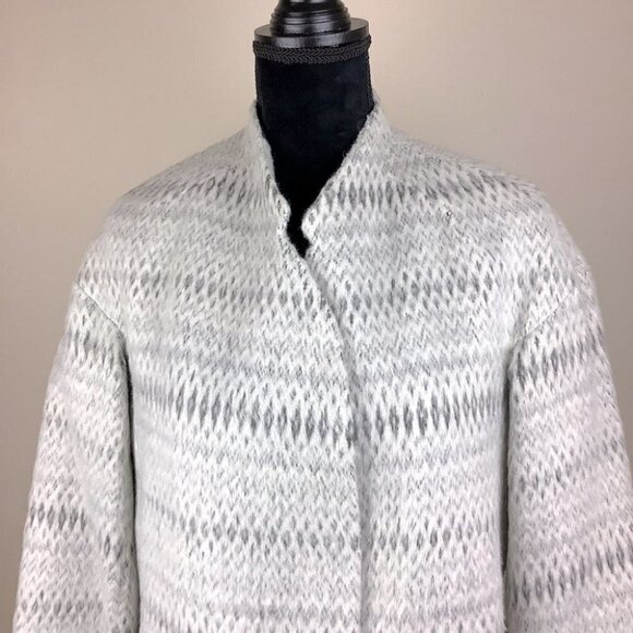 REBECCA TAYLOR WOOL BLEND ICICLE COCOON COAT - Picture 6 of 13